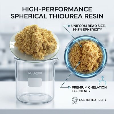 ACD-200 Thiourea Chelating Resin High Adsorption Capacity Precious Metal Recovery Mining Industry